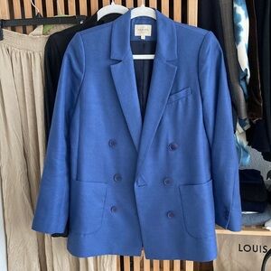 Sézane Michele Blazer size 34 in Blue Storm